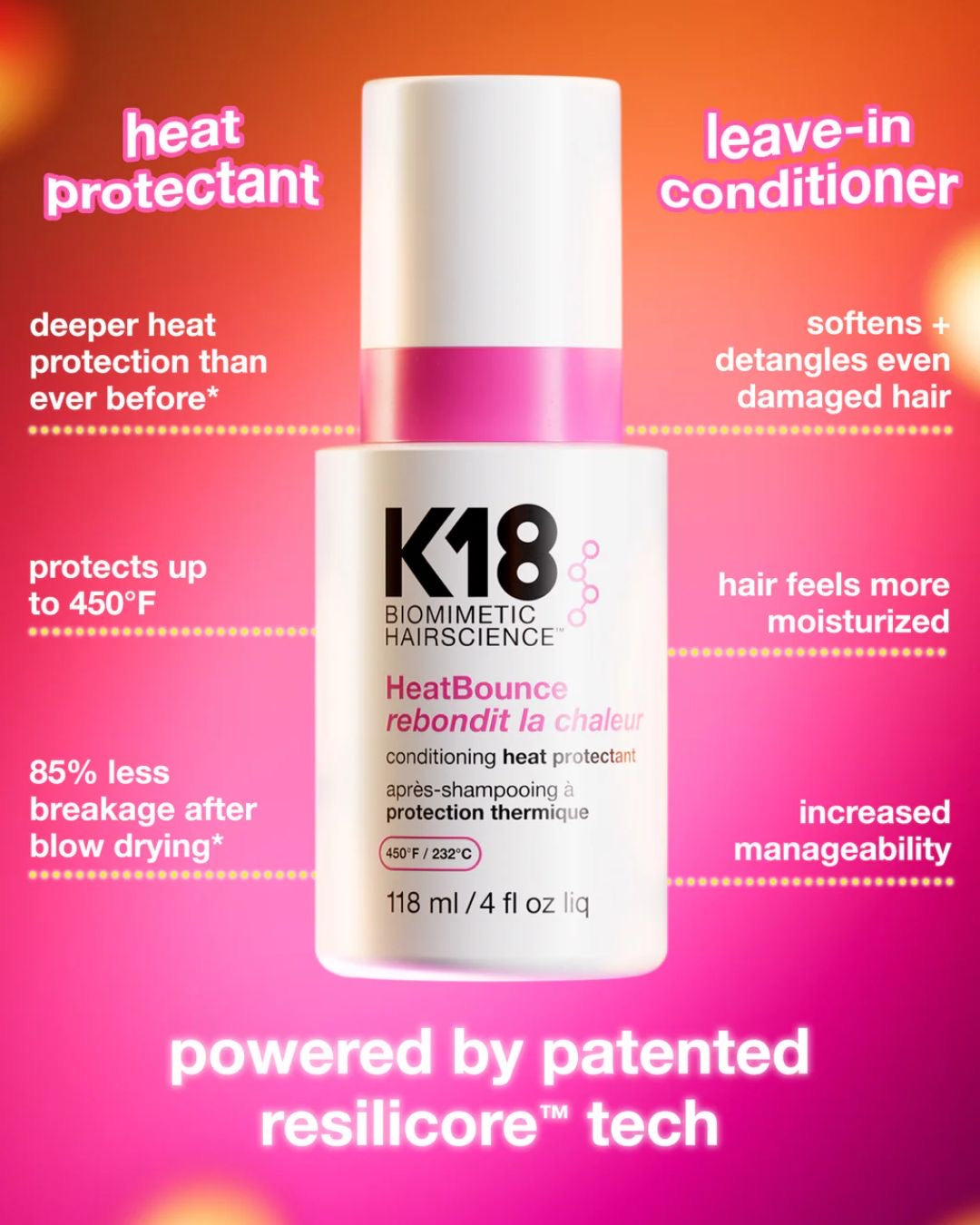 K18 HeatBounce™ Conditioning Heat Protectant